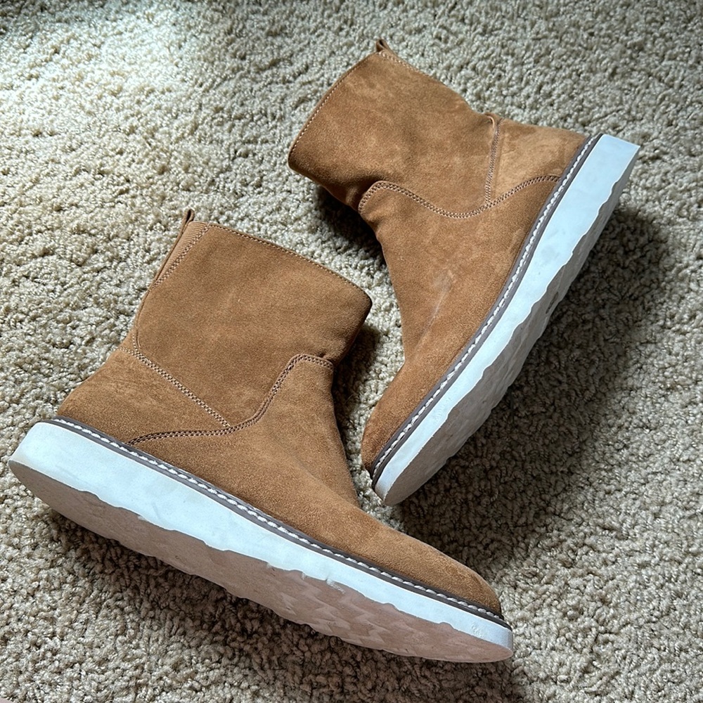 Universal Thread Brown Boots Side Zipper